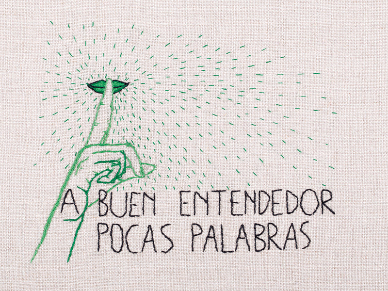 No des puntada sin hilo